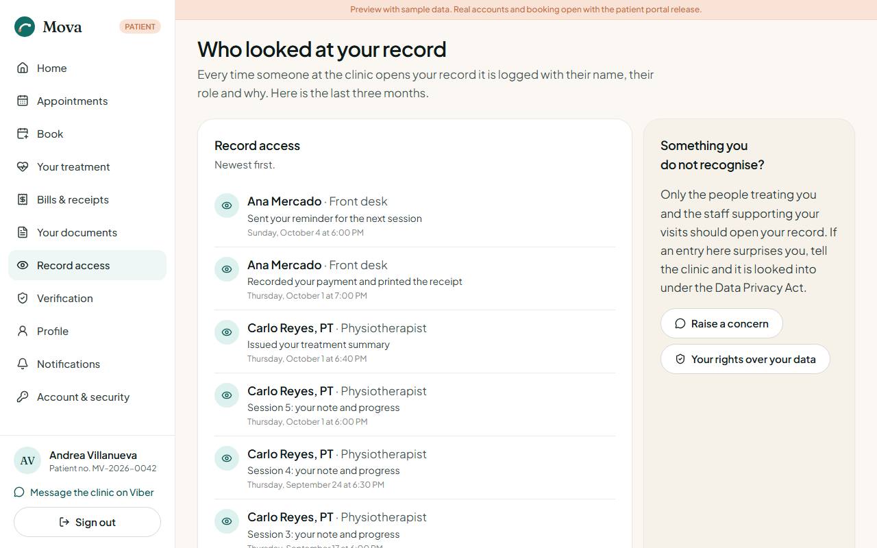 Record access